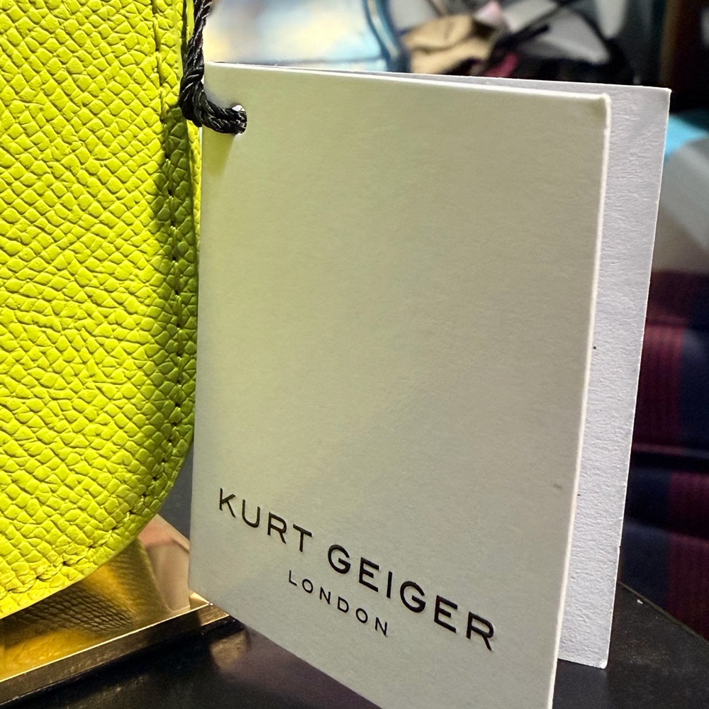 Kurt Geiger London Highgate Lime Mini Satchel NWT with dust bag and crossbody - Picture 6 of 7